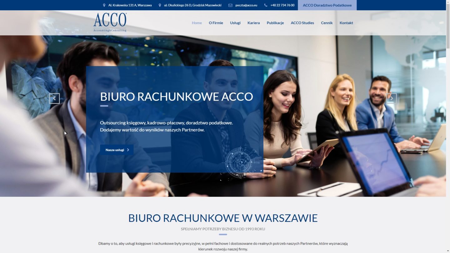 Biuro rachunkowe w Warszawie – ACCO ACCOUNTING & CONSULTING OFFICE – Google Chrome 2019-08-21 11.38.15