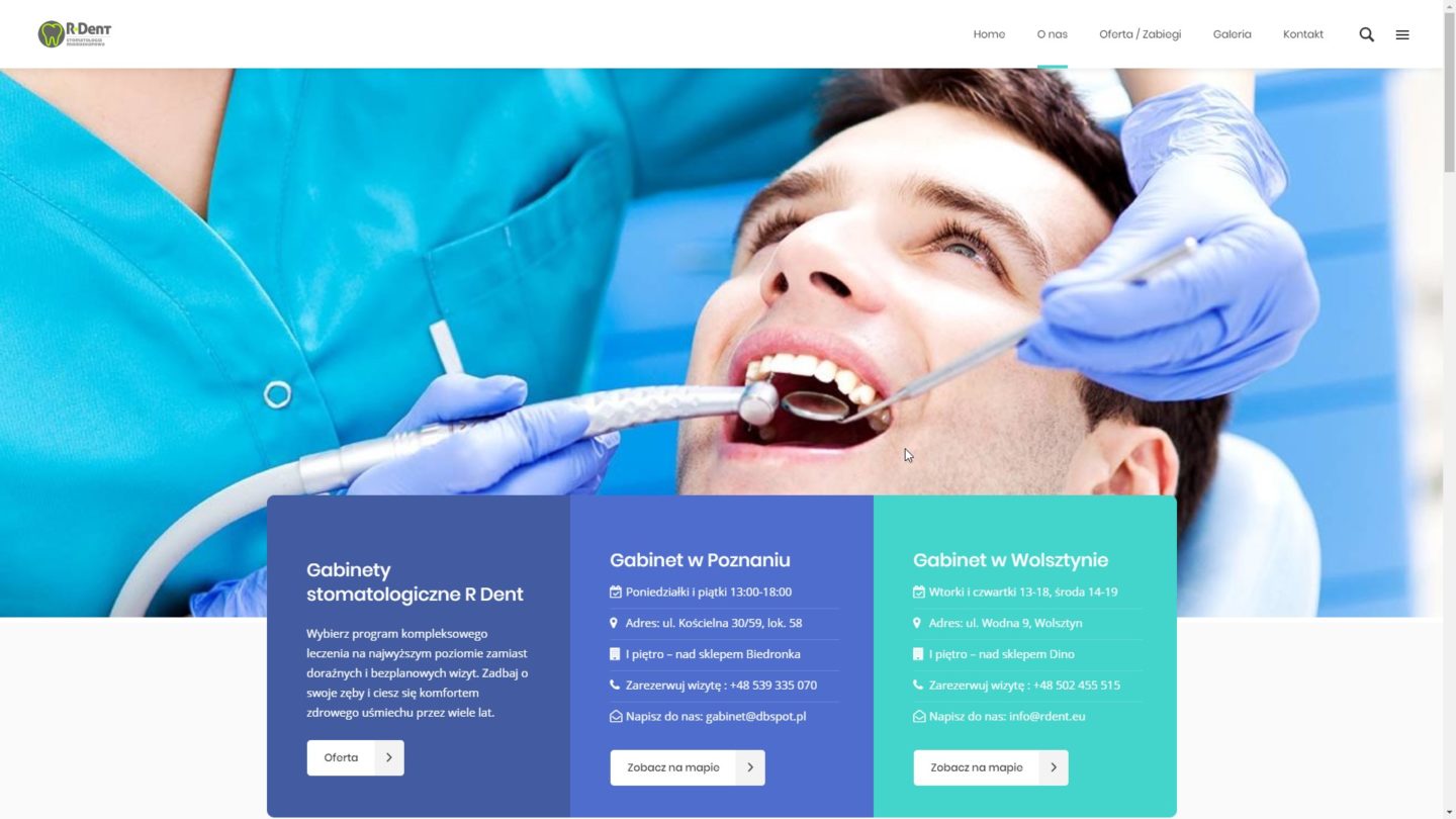 Gabinety stomatologiczne R Dent – R-Dent Dentysta, Stomatolog – Google Chrome 2019-08-21 13.16.43