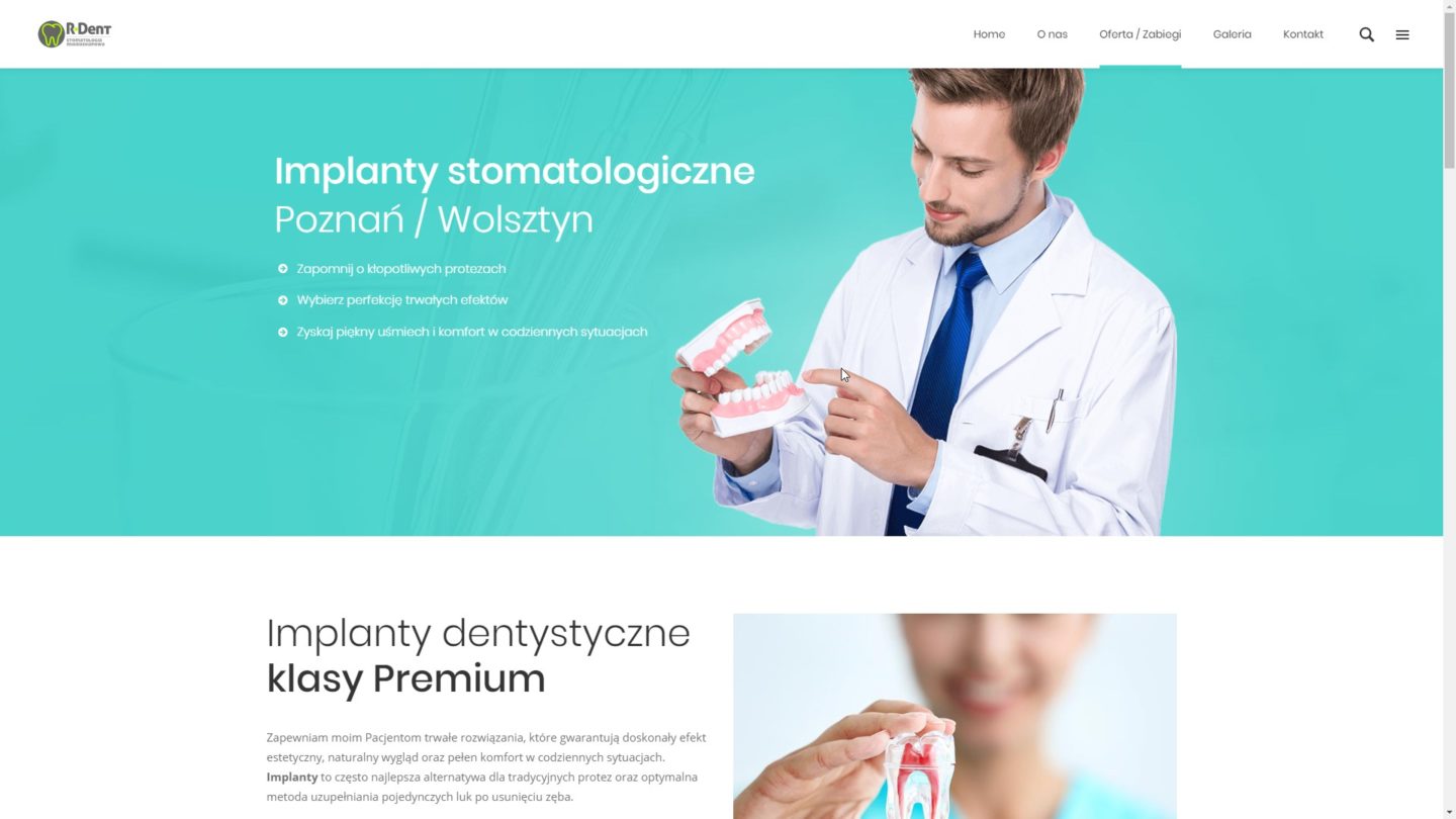 Implanty stomatologiczne – Poznań _ Wolsztyn – R-Dent Dentysta, Stomatolog – Google Chrome 2019-08-21 13.17.22